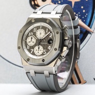 Audemars Piguet/AP 26470 Royal Oak Offshore42Watch Diameter Titanium Material Gray Surface Timing Date Display Automatic Men's Watch Full Set