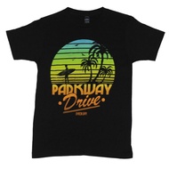 Parkway Drive Adult New T-Shirt - Surfer Sunset Byron Bay Multicolor Pic