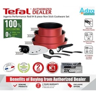 [READY STOCK] TEFAL INGENIO PERFORMANCE RED IH 8 PIECE NON STICK COOKWARE SET L6598902 PAN POT FRY P