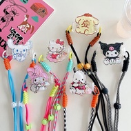 wholesale Sanrio Hello Kitty Kuromi Quicksand Back Clip Lanyard For Phone Case Iphone 14 Pro Max Sam