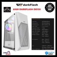 AIGO DARKFLASH DK150 WHITE LUXURY GAMING PC CASE CHASSIS CASING 3ARGB FAN