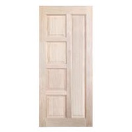 ประตูไม้เนื้อแข็ง N999 NARA-02 100X200 ซม. สีธรรมชาติ ไม่เจาะลูกบิด (1282017)