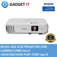 EPSON EB-E01 / EB-E12 PROJECTOR (XGA: 1024 X 768, 3,600 Lumens, Lamp Hours 12000 hours)