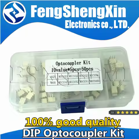 10values x5pcs=50pcs DIP Optocoupler Kit 4N25 4N35 MOC3021 MOC3022 MOC3023 MOC3041 MOC3043 MOC3052 M