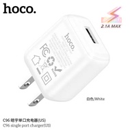 Hoco C96 หัวชาร์จ หัวชาร์จไฟบ้าน 1 USB ชาร์จเร็ว 2.1A ปลั๊กชาร์จ USB Travel Charger (แท้100%)