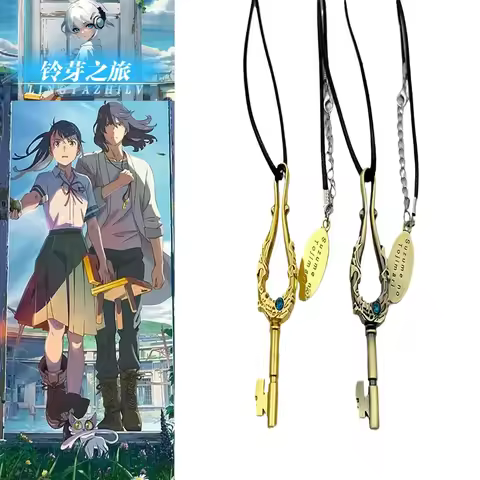 Suzume No Tojimari Necklace Cosplay Anime Munakata Souta Keychain Backpack Pendant Car Keyring Jewel