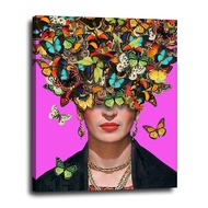 Frida Kahlo Butterfly Canvas Wall Art X Pop Art Wall Decor Artwork For Modern Home Bedroom Bathroom 