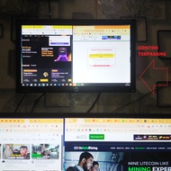 Bracket Monitor PC / TV Black Iron Metal Ukuran 12 - 22 Inch