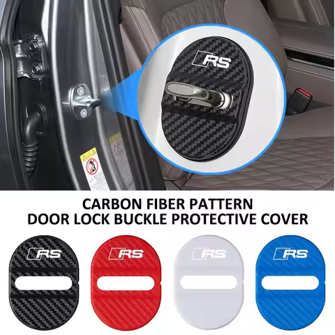 Car Door Lock Buckle Protective Cover Interior Rust Prevention For Audi RS SLINE RS3 RS4 RS5 RS6 RS7