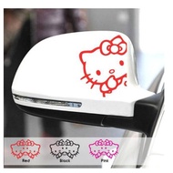 2pcs/set Fun Car Sticker Hello Kitty 3 Car Mirror Styling Personality