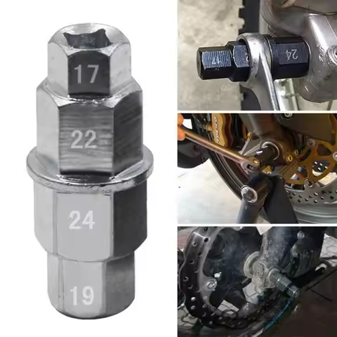 Motorbike Wheels Steel Motorcycle Front Axle Socket Driver Spanner Spindle Sleeve Auto Hex Key 17mm 