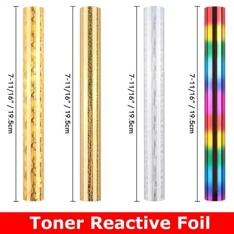5m Length Toner Reactive Foil Multi-color Paper Roll used by Laser Printer and Laminator for DIY Scr