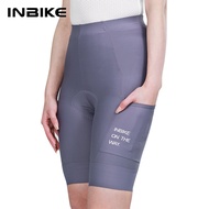 INBIKE Cycling Shorts Womens Summer New High-waist Pocket Bicycle Road MTB Outdoor Cycling Breathabl