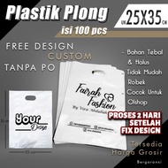 SABLON KANTONG PLASTIK PLONG 25X35 TEBAL HD POND CUSTOM TANPA PO ISI1 CETAK BUNGKUS KRESEK FREE DESN