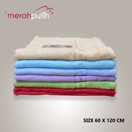 MERAH Medium Red and White Towel 60x120 cm / 50x100 cm Grade A/ Travel Towel Bath Towel