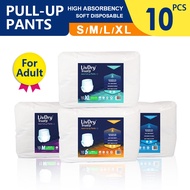 Japan Adult Diaper Pants 10pcs S M L XL Adult Pull-up Pants Size Absorbent Diapers
