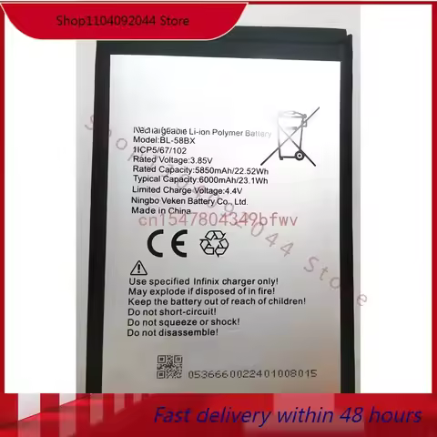 BL-58BX Battery For infinix / X680/Hot 9 Play/Hot 10 Play/X688B/X688C/Smart 5 Cell Phone