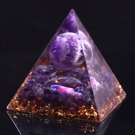 Natural Amethyst Sphere Orgone Pyramid Orgonite Energy Glow In The Dark Pyramid Prevent Radiation Co