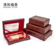 High-End Gold Bar Box Storage Packaging Gold Matte Paint Wooden Box Gift Gold Silver Bar Collection 