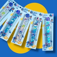 Water Glitter Folding Ruler 30cm Character Folding Ruler/ Stitch Folding Ruler/ Lilo & Stitch Foldin