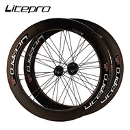 Litepro AERO 40MM Carbon Fiber Wheels 20Inch 406 451 349 V Disc Brake 11 Speed Wheelset Folding Bicycle Sealed Bearing Rims