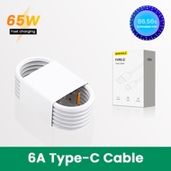 BKWHALE Cáp dữ liệu 6A Type C Bộ sạc Super VOOC 33W Củ sạc Sạc nhanh Supervooc 65W Cáp sạc nhanh