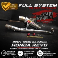 KNALPOT KENALPOT RACING MOTOR REVO ABSOLUTE X FIT 100 110 125 Lama New Suara Ngebas Adem-Road Race M