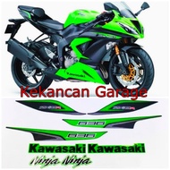 Striping sticker Kawasaki Zx 636 ZX-6R Hijau Hitam (Good Quality)