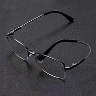 Z8006 1pc Metal Squared Frame Blue Light Blocking Lens Fashion Elderly Presbyopia Unisex Men Women C