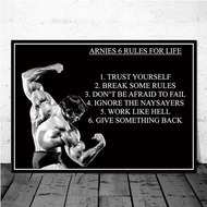 Ultra Motivational Poster Prints Oil Painting Arnold Schwarzenegger Bodybuilding Fitness Workout Wal