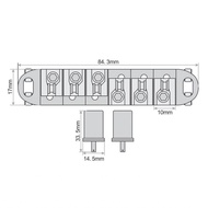 topshowm1-SG MOWEO Electric Guitar Bridge Dstring Plate Upper and Lower Split Ball Roller Adjustable