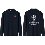 Áo Thun Polo Cổ Bẻ Tay Dài Mùa Thu Dành Cho Người Hâm Mộ Bóng Đá Champions League La Liga Real Madri