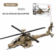 Wage 4007 Boeing AH-64 Apache Helicopter Assembly Puzzle Toy 255 Pieces