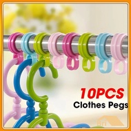10Pcs Windproof Clothes Pegs Drying Clothes Buckles Hanger Windproof Hook Laundry Hook Clip Plastic Hanger Windproof Buckles bri