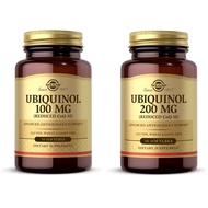 Solgar Ubiquinol 100 / 200 mg, - Advanced Antioxidant Support - Reduced Coenzyme Q10 (CoQ-10) - Glut