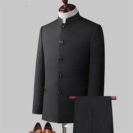 TYYYY520 Chinese Style Tang Suit Men's Suit Republican Style Chinese Style Dress Chinese Stand-Up Co