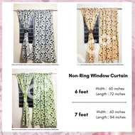 CurtainCo. | NonRing Suksukan Dandan Design Printed for Home Window 60 inches each width (6ft, 7ft)