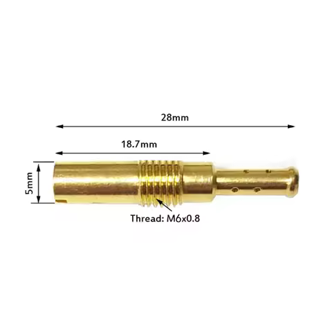 Motorcycle Carburetter 6mm Pilot Jet Slow Jet 28mm in length with a 5mm Round Head for Keihin Carbur