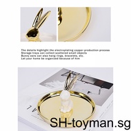 Jewelry Storage Plate Ceramics Jewelry Plate Necklace Case Storage Animal for Home Decoration