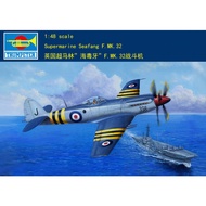 Trumpeter Small Hand 1/48 British Sea Poison Teeth Style F.MK.32 Ship Fighter Super Marlin Navy Asse