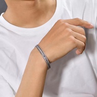 TERBARU - Gelang Tangan Pria Titanium Putih / Gelang pria Model Sisik Rapat Anti Karat / Gelang Tang