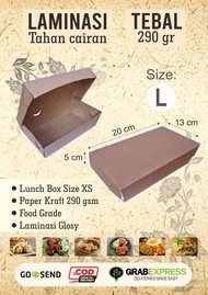 Lunch Box Paper (ISI 100) Lunch Box Paper Lunch Box SML Dus Box Ayam Geprek Kemasan Makanan Dus Nasi