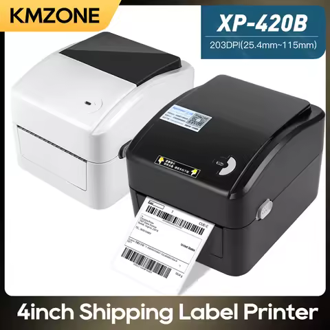 4x6 inch Xprinter XP-420B Thermal Shipping Label Printer 100x100mm 100x150mm Barcode Sticker Maker U