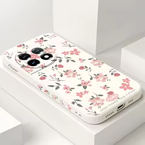 Floral Scent Phone Case For Oneplus 12 12R 11 11R 10 10R 10T 9R 9RT 9 8T 8 7 7T Pro 5G Liquid Silico