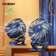 [PATRI] 360 Degree Rotation electric fan / Portable Ultra-quiet Table Fan /Clip on Type USB Rechargeable Mini Desk Fan