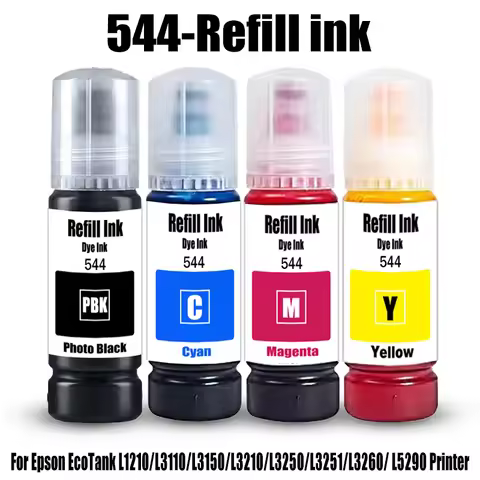 544 Dye Refill ink Premium quality Dye Ink for For Epson EcoTank L1210 L3110 L3150 L3210 L3250 L3251