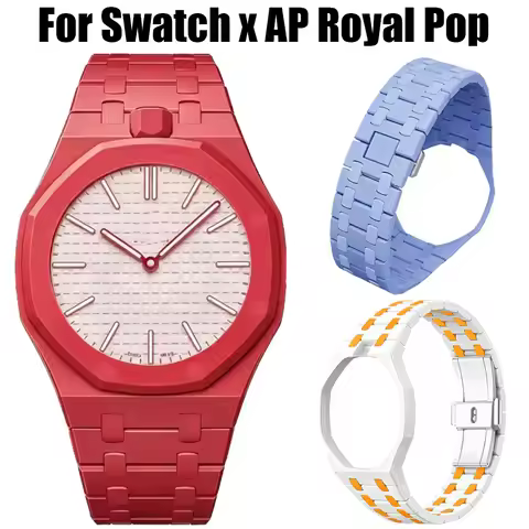 Swatch Bioceramic Case+Strap for Swatch X AP Royal Pop Pocket Watch Changer To Wristwatch Modificati