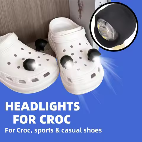 2pcs Shoe Lights - Brighten Up Your Outdoor Activities With The LED Headlight Shoe Light, Footwear A