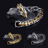 Dragon Bracelet V2 / Men's Dragon Chain Bracelet Silver Gold Model / Dragon Head Chain Bracelet / Me