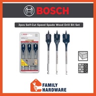 BOSCH 2608587011 3pcs Self-Cut Speed Spade Wood Drill Bit Set ( 20mm 22mm 25mm ) 2 608 587 011 FAMILY HARDWARE